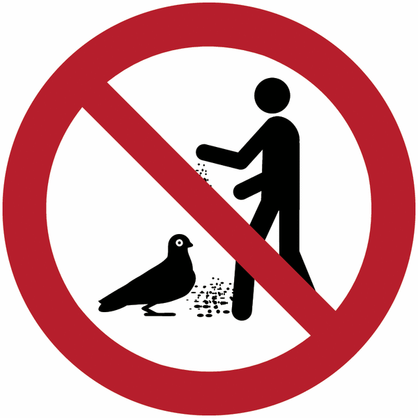 Panneaux et autocollants - Interdiction de nourrir les oiseaux