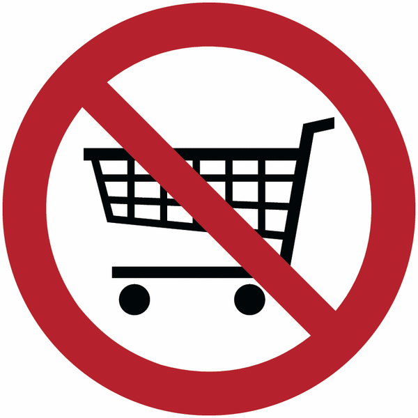 Panneaux et autocollants - Chariots interdits dans le magasin