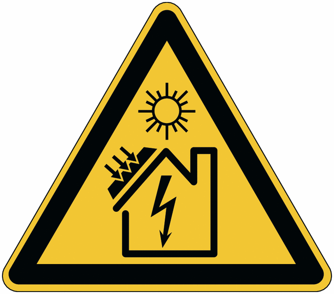 Panneaux et autocollants - Danger : installation photovoltaïque