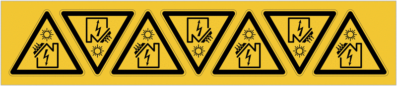 Panneaux et autocollants - Danger : installation photovoltaïque