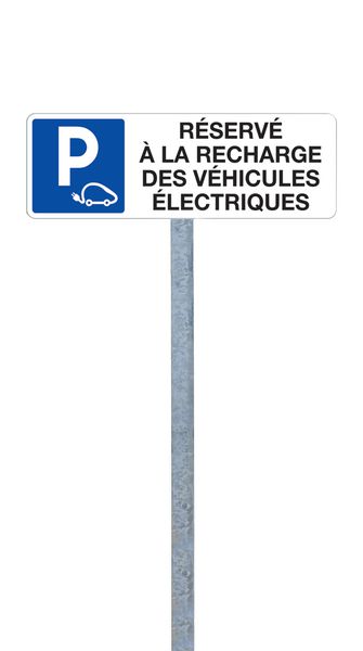 Panneau PVC Parking Réservé à la recharge des véhicules électriques