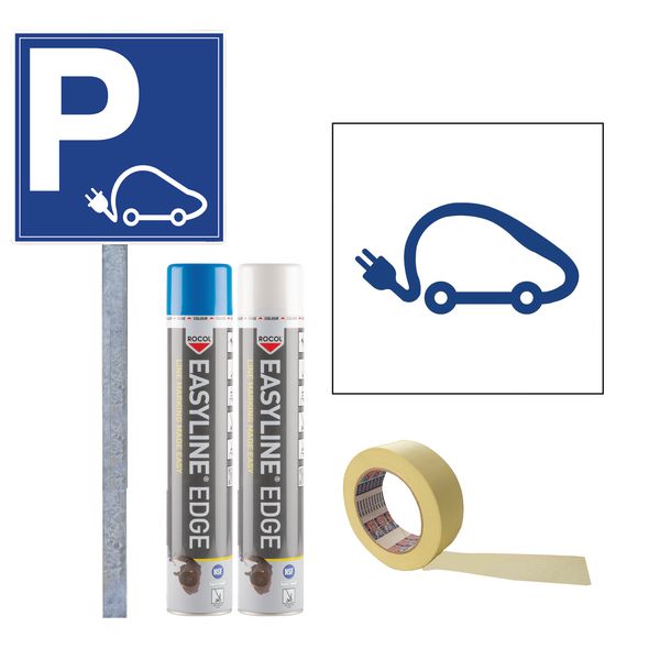 Kit place réservée aux voitures électriques - Panneau PVC