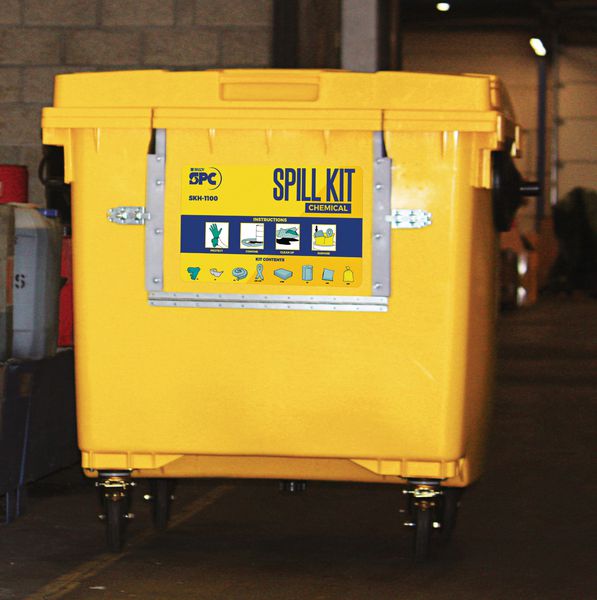 Kit anti-pollution pour produits chimiques en conteneur mobile de 1000 litres