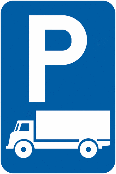 Panneau Places de parking réservées aux camions