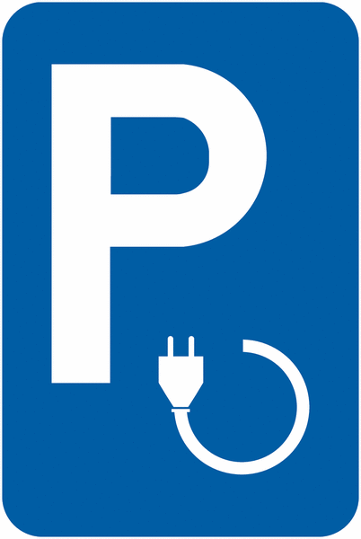 Panneau parking réservé à la recharge des véhicules électriques