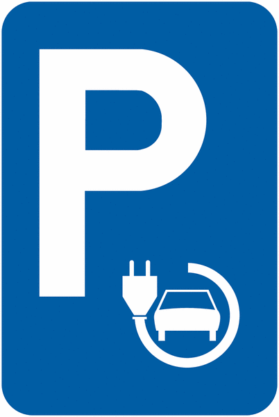Panneau parking réservé à la recharge des voitures électriques