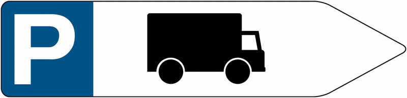 Panneau directionnel Parking camions