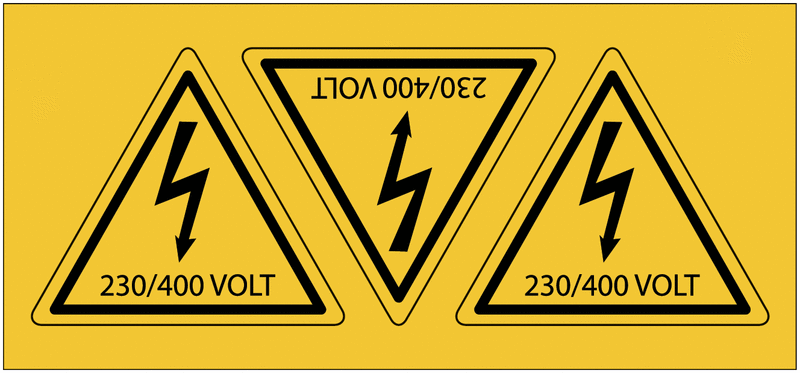Panneaux de danger électrique - 230 / 400 V