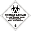 Plaque de transport ADR matières infectieuses n°6-2A