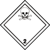 Plaque de transport ADR gaz toxiques n°2-3