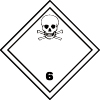 Plaque de transport ADR matières toxiques n°6-1