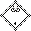 Plaque de transport ADR matières infectieuses n°6-2