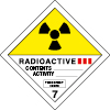 Plaque de transport ADR matières radioactives n°7-B