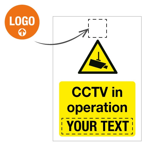 Custom CCTV Signs with Logo 