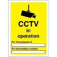 CCTV In Operation Write On Signs