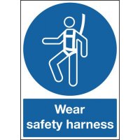 Wear Safety Harness Sign