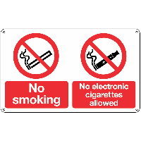 No Smoking/No Electronic Cigarettes Signs