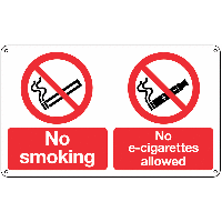 No Smoking/No E-Cigarettes Allowed Multi-Message Signs