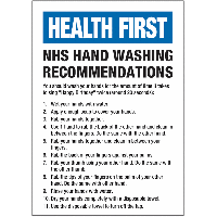 NHS Hand Washing Recommendations Sign
