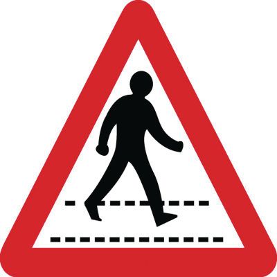 Pedestrian Crossing Symbol Road & Car Park Traffic Signs