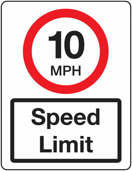 Traffic Signs - Speed Limit 10 MPH
