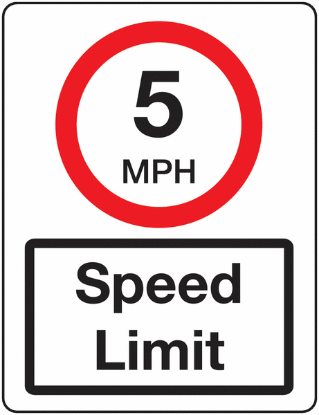 Traffic Signs - Speed Limit 5 MPH