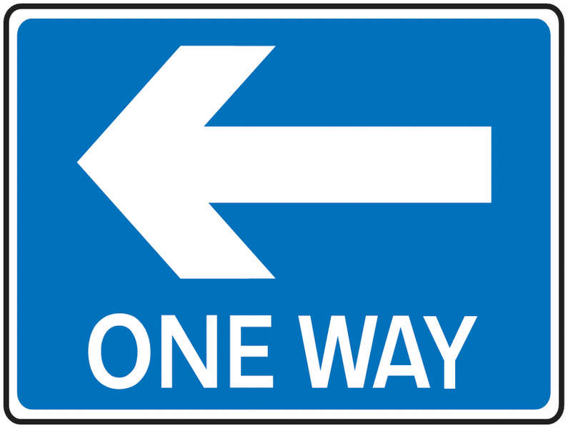 Traffic Signs - One Way Left
