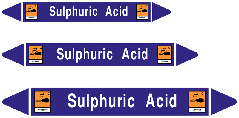 Sulphuric Acid - European Linerless Pipemarkers