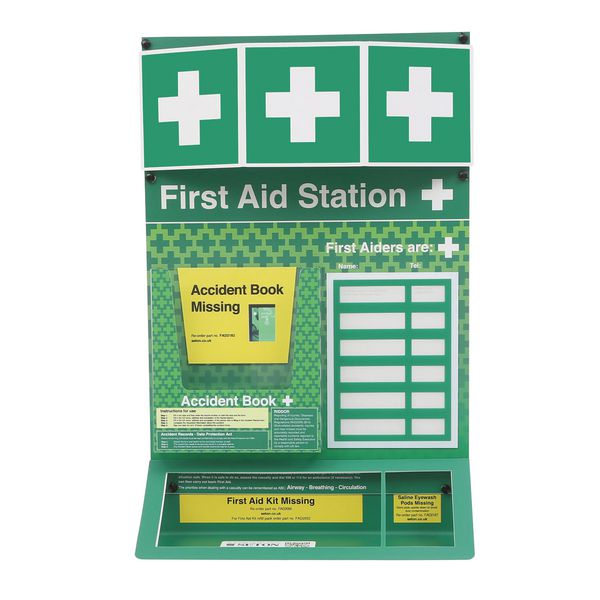 First Aid Single Stations With Fixings - Unstocked