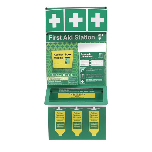 Combined First Aid & Eye Wash Stations - Unstocked