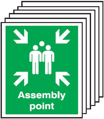6-Pack Assembly Point Signs