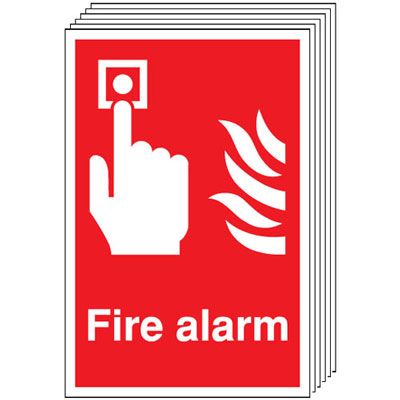 6-Pack Fire Alarm Signs