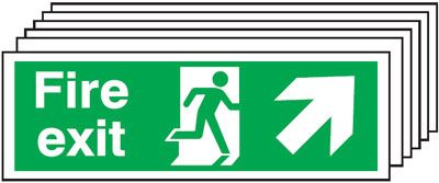 6-Pack Running Man/Right Diagonal Up Arrow Signs