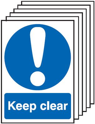6-Pack Keep Clear Signs