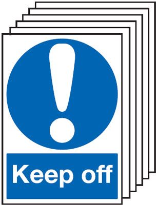 6-Pack Keep Off Signs