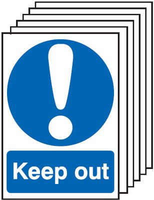 6-Pack Keep Out Signs