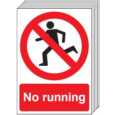 6-Pack No Running Signs