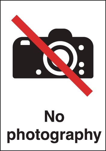 No Photography (Alternative Symbol) Signs