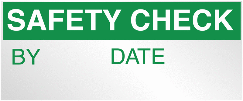 Safety Check By / Date - Aluminium Foil Write-On Labels