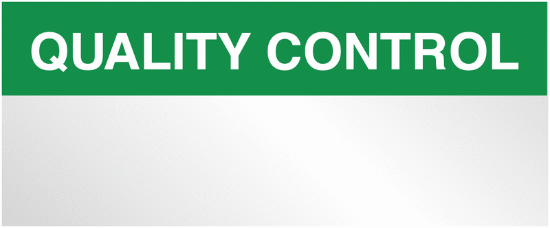 Quality Control - Aluminium Foil Write-On Labels