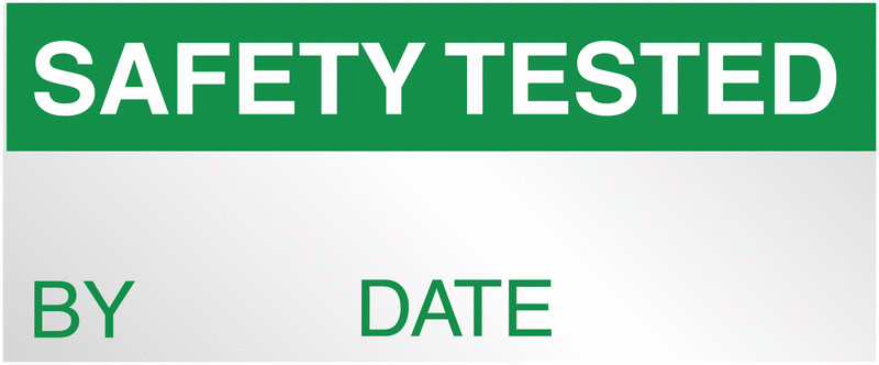 Safety Tested By/Date Foil Write-On Labels