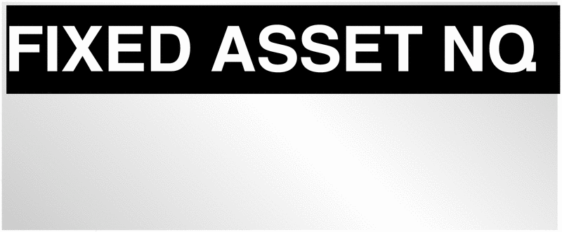 Fixed Asset No. - Aluminium Foil Write-On Labels