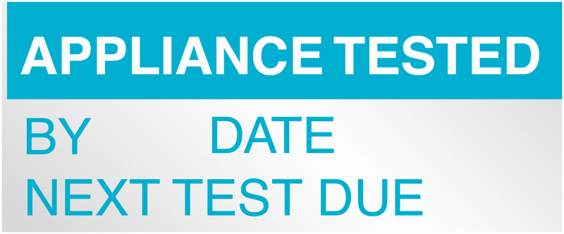 Appliance Tested By/Date/Next Test Due Foil Labels