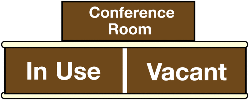 Sliding Door Sign - Conference Room / In Use / Vacant