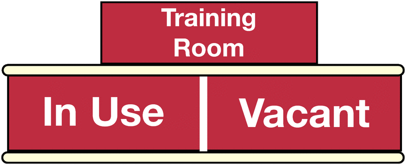 Sliding Door - Training Room / In Use / Vacant Sign