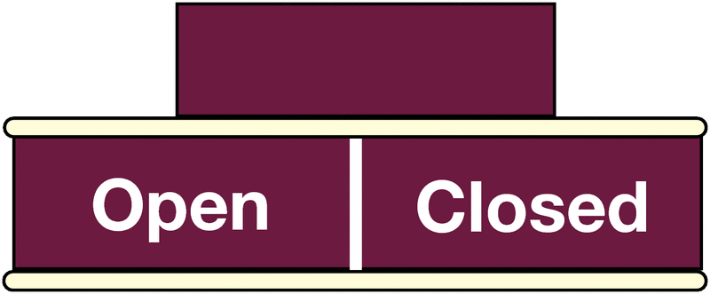 Sliding Door - Open / Closed Sign