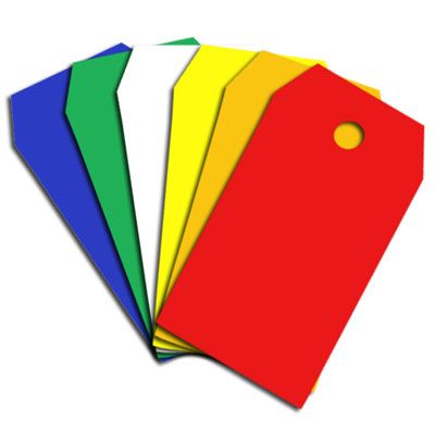 Polypropylene Colour Coded Tags - Chamfered