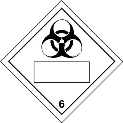 Infectious Substance Hazard Symbol Diamond Vinyl Placard
