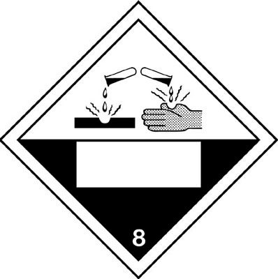 Corrosive Symbol Only Hazard Warning Diamond Placards