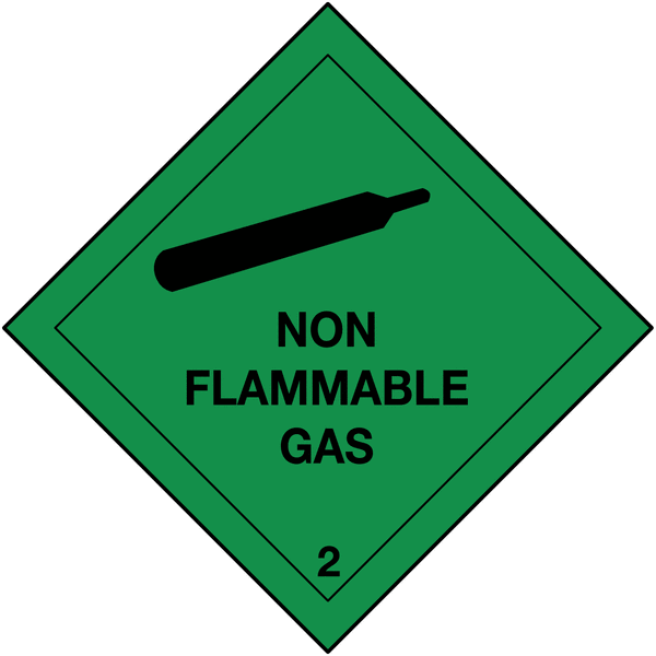 Non Flammable - Hazard Warning Diamonds On-a-Roll